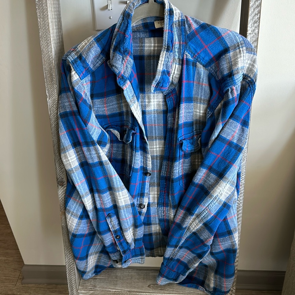 Blue, white and red Sonoma flannel